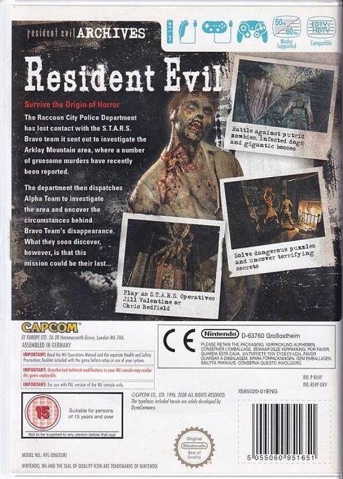 Resident Evil - Wii (B Grade) (Genbrug)